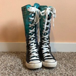 Doctor Who knee high converse-style shoes